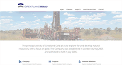 Desktop Screenshot of greatlandgold.com