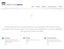 Tablet Screenshot of greatlandgold.com